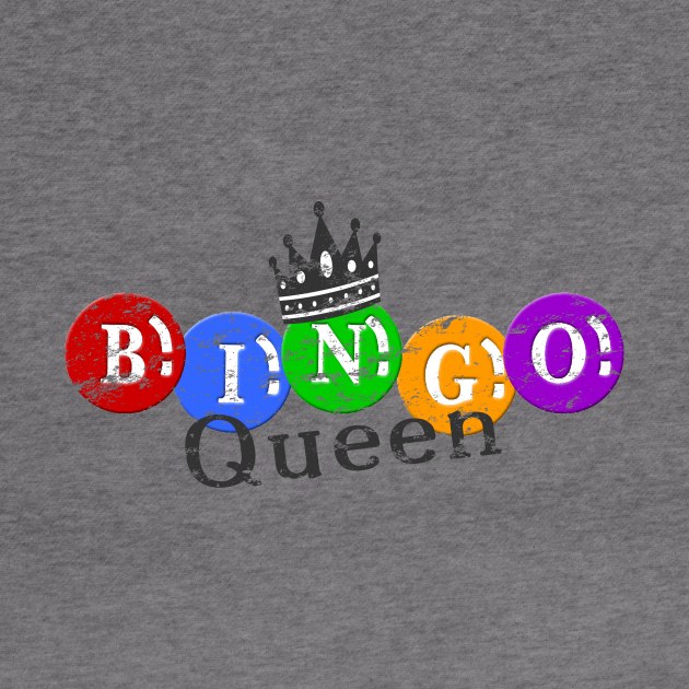 Vintage Bingo Queen Ladies Bingo Lover by TeeCreations